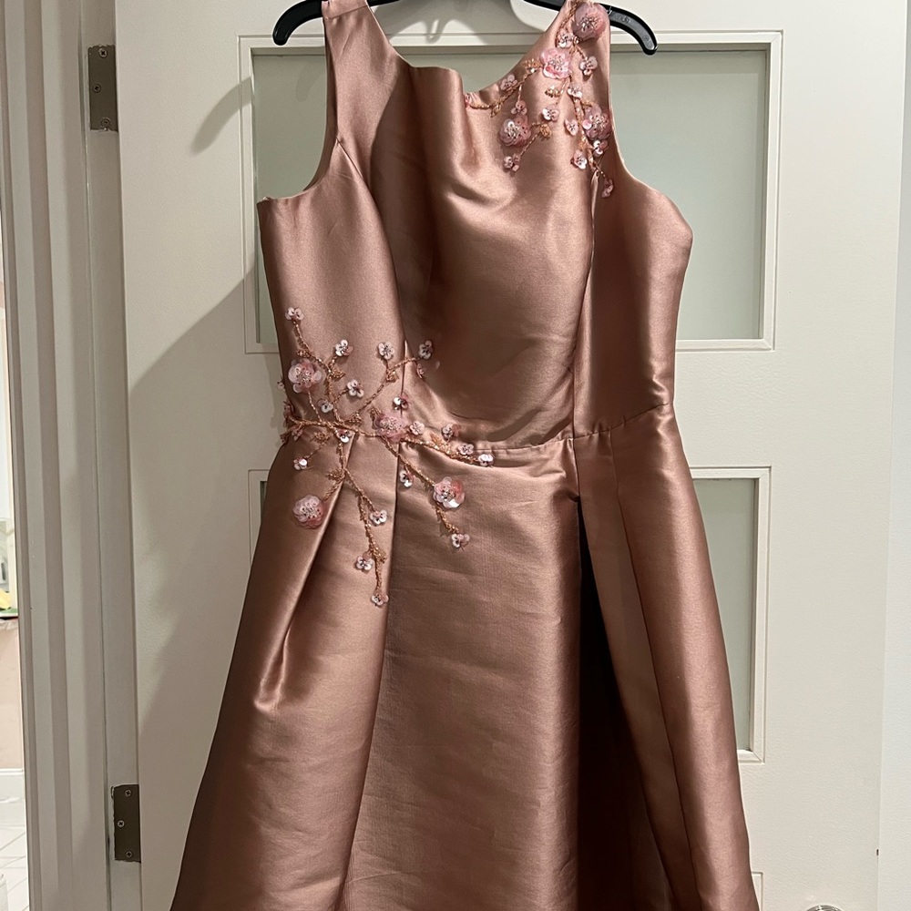 Teri Jon Mauve High-Low Dress
